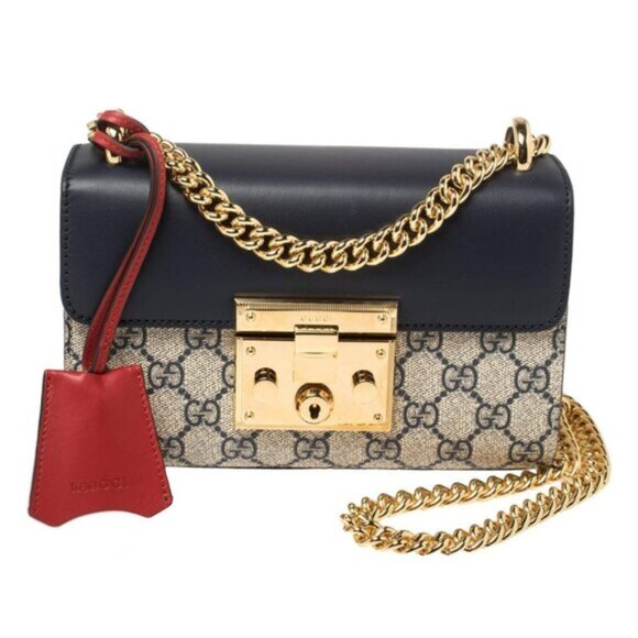 GUCCI Padlock Canvas Shoulder Bag 429-102125 - Picture 1 of 16